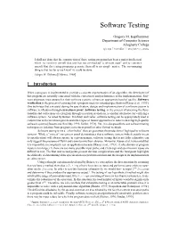 Pdf: Software Testing