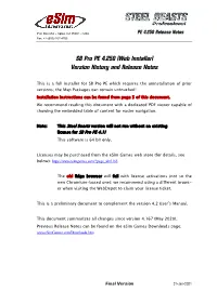 SB Pro PE 4.250 (Web Installer) Version History and Release Notes