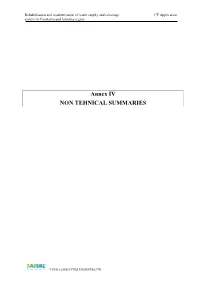Annex IV NON TEHNICAL SUMMARIES