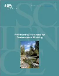 Flow Routing Techniques for Environmental Modeling