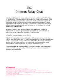 IRC Internet Relay Chat