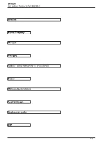 Linkedin Parent Company Microsoft Category Website
