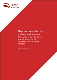 Overview Report on the Institutional Reviews-2017