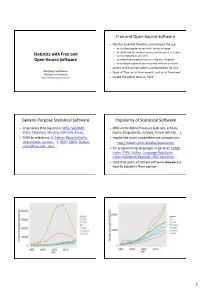 Statistics with Free and Open-Source Software