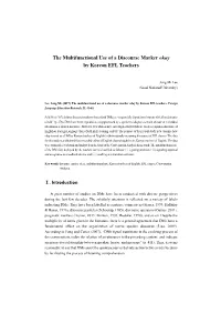 The Multifunctional Use of a Discourse Marker Okay by Korean EFL Teachers