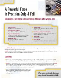 A Powerful Force in Precision Strip & Foil