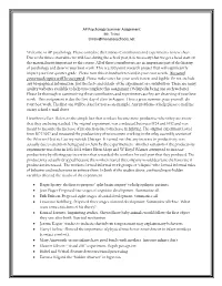 AP Psychology Summer Assignment Mr. Trinci Trinciv@Manateeschools.Net Welcome to AP Psychology. Please Complete the Famous Contr
