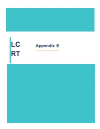 Appendix E Community Characterization Report