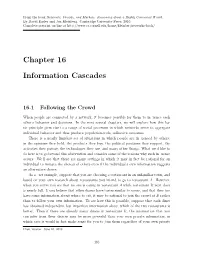 Chapter 16 Information Cascades