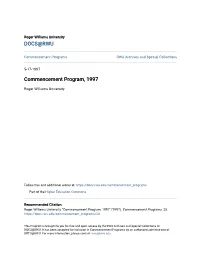 Commencement Program, 1997
