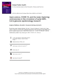 Exploring Controversies in the Circulation of Early SARS-Cov-2