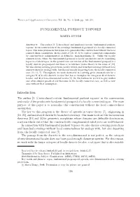 FUNDAMENTAL PUSHOUT TOPOSES Introduction