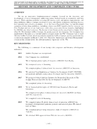 History, Development and Corporate Structure