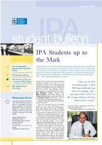 IPA Students up to the Mark