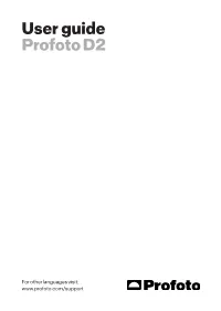 Profoto D2 User Guide
