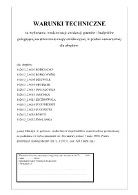 Warunki Techniczne