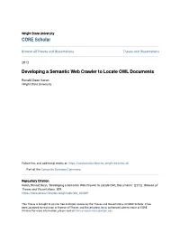 Developing a Semantic Web Crawler to Locate OWL Documents