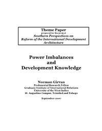 Power Imbalances and Development Knowledge