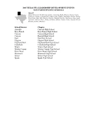 2005 Area Non Participating Chapters
