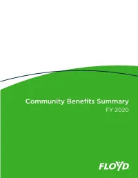 Community Benefits Summary