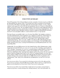 2019 Legislative End of Session Report