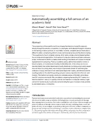 Automatically Assembling a Full Census of an Academic Field