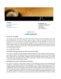 China Update Quote of the Week