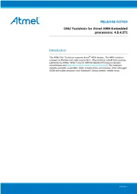 GNU Toolchain for Atmel ARM Embedded Processors: 4.8.4.371
