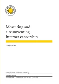 Measuring and Circumventing Internet Censorship | 2014:65