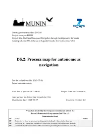 D5.2: Process Map for Autonomous Navigation