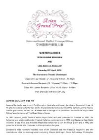 Masterclasses