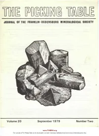 The Picking Table Volume 20, No. 2