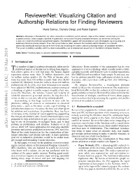 Visualizing Citation and Authorship Relations for Finding Reviewers