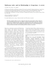 Xiphinema Index and Its Relationship to Grapevines: a Review