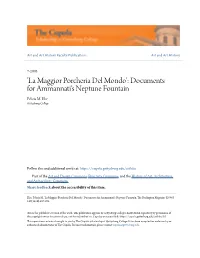 Documents for Ammannati's Neptune Fountain Felicia M