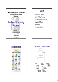 Fundamentals of Joining Processes
