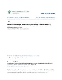 Institutional Image: a Case Study of George Mason University