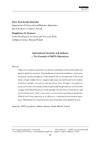 International Security and Defense – the Example of NATO Operations