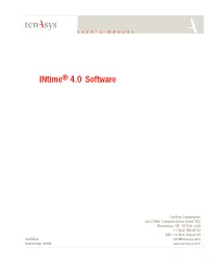 Intime Software 4.0 User's Guide