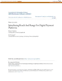 Introducing Reach and Range for Digital Payment Platforms Kalina S