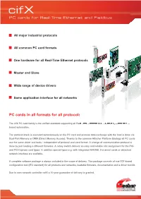 PC Cards in All Formats for All Protocols