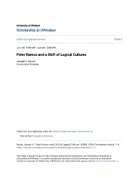 Peter Ramus and a Shift of Logical Cultures