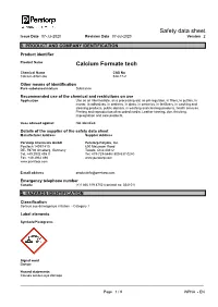Safety Data Sheet Calcium Formate Tech