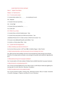 Sardar Patel Public School, Kamlapur Class-IV Subject Moral Value