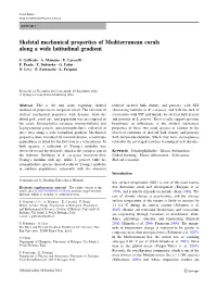 Skeletal Mechanical Properties of Mediterranean Corals Along a Wide Latitudinal Gradient