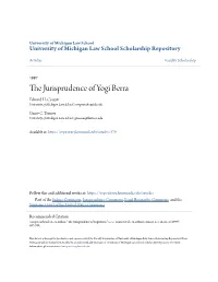 The Jurisprudence of Yogi Berra