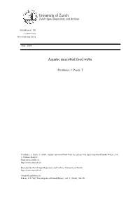 'Aquatic Microbial Food Webs'