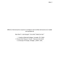 Effects of Schizachyrium Scoparium Coverage on Soil and Food Web Structure in Coastal Plain Grasslands