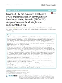 Expanded HIV Pre-Exposure Prophylaxis