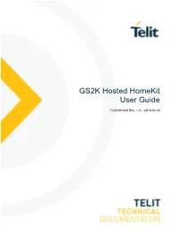 GS2K Hosted Homekit User Guide